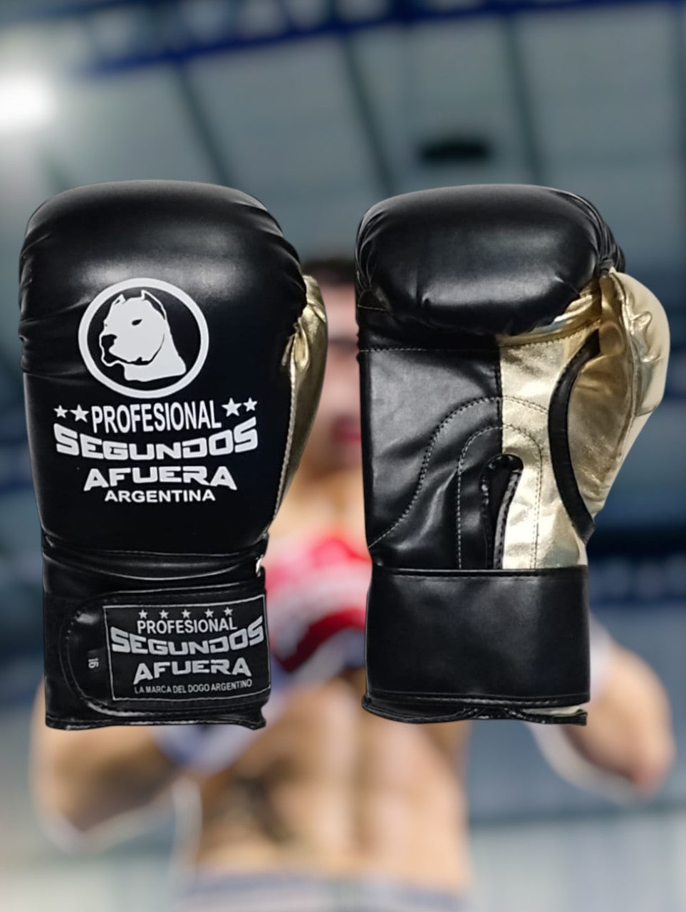 GUANTE PROFESIONAL NEGRO CON DORADO