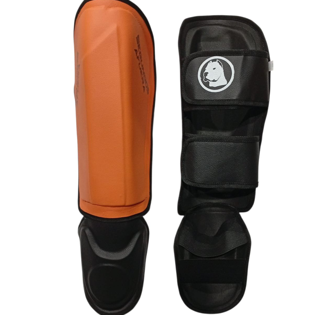 PROTECTOR DE TIBIA RIGIDO PROFESIONAL NARAJA.
 MODELO ESCARLATA.