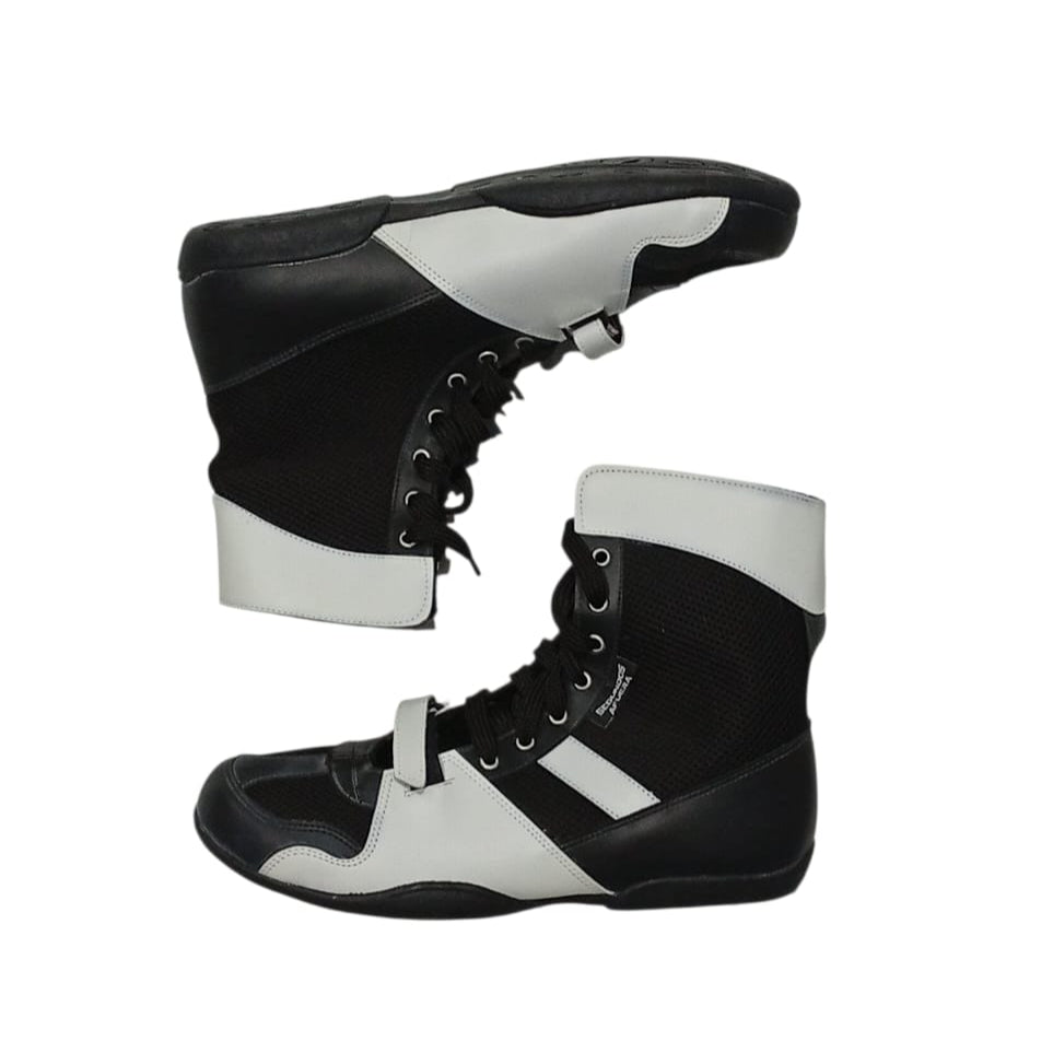 BOTA NEGRA CON BLANCO