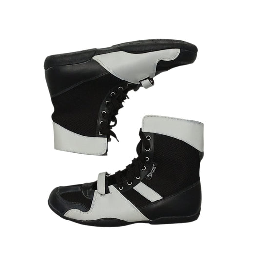 BOTA NEGRA CON BLANCO