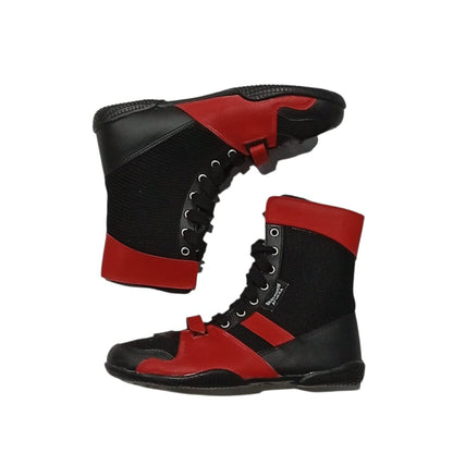 BOTA NEGRA CON ROJO