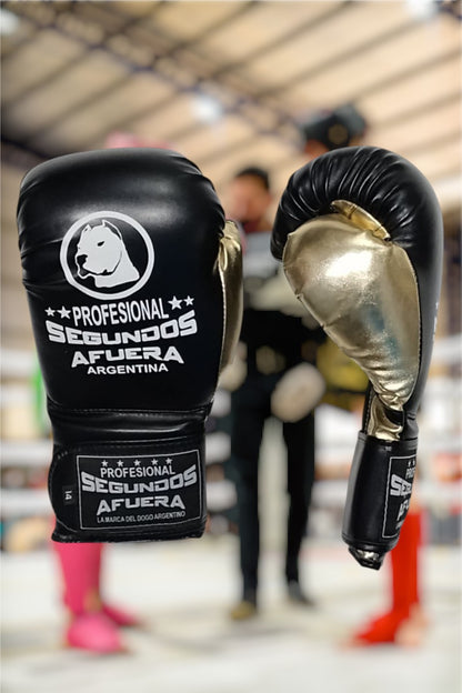 GUANTE PROFESIONAL NEGRO CON DORADO